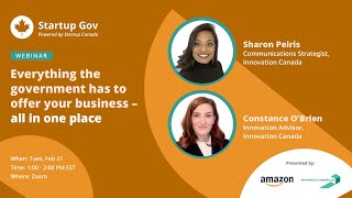 Startup Gov | Everything Government can do for your Business, Presented by Innovation Canada