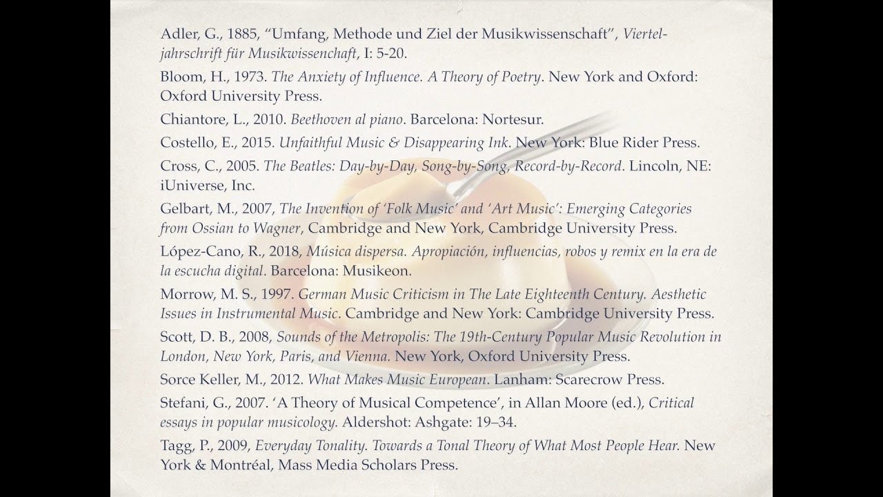 Franco Fabbri - Keynote - Plagiarism: Musicology’s Proof of the Pudding?