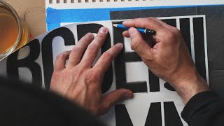 Painting Abstract Typography with Oil Sticks | Studio Clips Episode 01