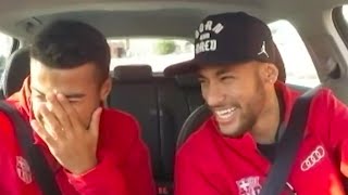 Messi Neymar Joyriding Having A Laugh Keepie Uppy Contest Barça Audi S7 Video CARJAM TV 2015