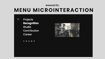 Awwwards Remake | Animated Menu MicroInteraction Using React & CSS