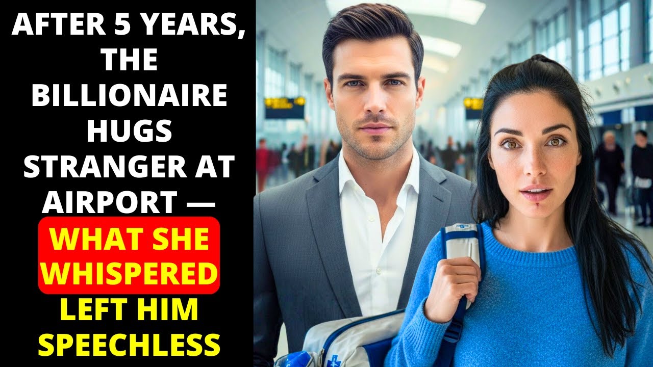 After 5 YEARS, the BILLIONAIRE hugs STRANGER at airport — What she whispered left him SPEECHLESS