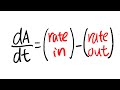 Differential Equation Mixing Problem, calculus 2 tutorial