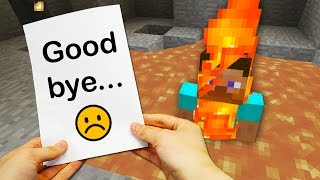 REALISTIC MINECRAFT - THE END OF STEVE... 😢