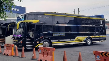 TAMPILAN MEWAH BUS TUNAS MUDA SLEEPER TERMINAL MAOSPATI MAGETAN 
