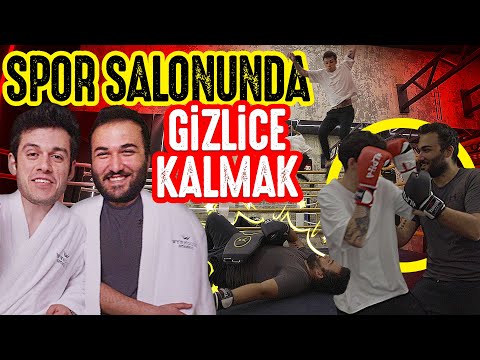 GECE GİZLİCE SPOR SALONUNDA KALMAK! ft. @muratabigf