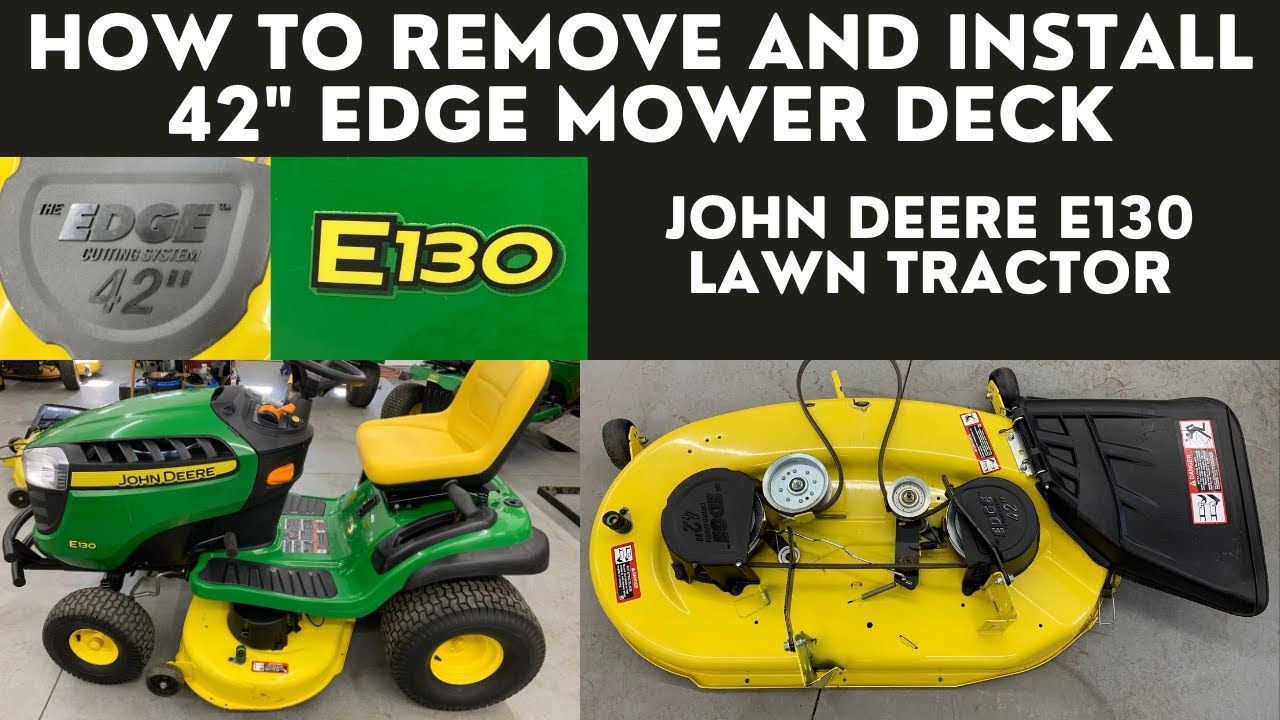 How To Remove Mower Deck John Deere E130 Youtube