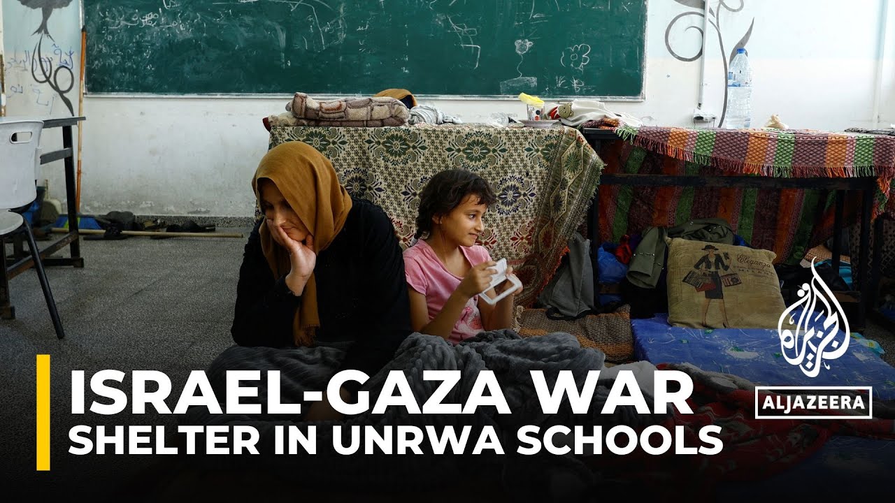 يلجأ عشرات الآلاف من الفلسطينيين النازحين إلى مدارس تديرها مفوضية الأمم المتحدة لشؤون اللاجئين