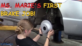 Ms. Marie Replaces Front Brakes On Her Civic