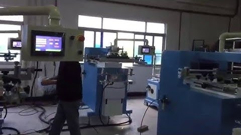 PLC high precision Servo system screen printing machine