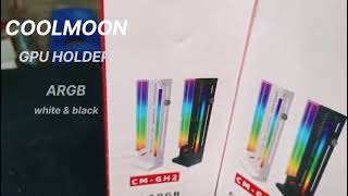 COOLMOON GPU HOLDER ARGB - BLACK &amp; WHITE