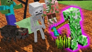 Monster School In Real Life Episode 11: Farming - Minecraft Animation