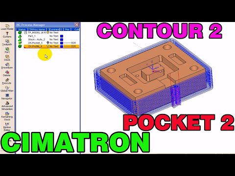 CIMATRON-CAM-POCKET 2-CONTOUR 2