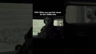 Modern Warfare 2 Meme Ghost staring in the car for the 1000th time