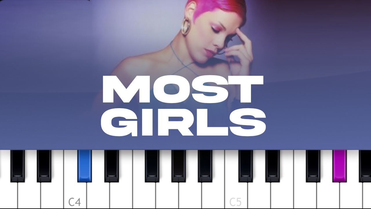 P!NK - Most Girls  (piano tutorial)