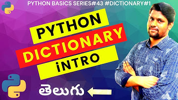 #43 Python Dictionary Data Type In Telugu | Dictionary Declaration In Python | Python In Telugu
