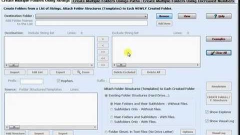 Create multiple folders or folder structures from plain text files containing text strings