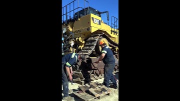 Reinstalling the track on our just in CAT D11T #nextlevelmachines  #Satisfying