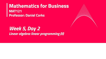 Lecture 9 - Linear programming (II) (W5D2)