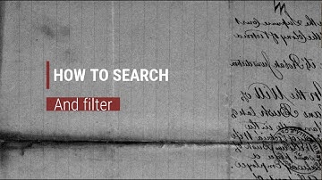 How to search and filter