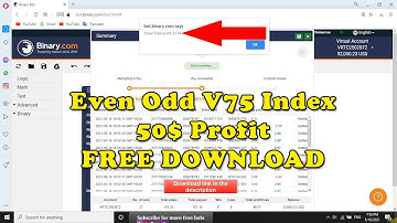 Binary || Bot Even Odd V75 Index (#free #download)
