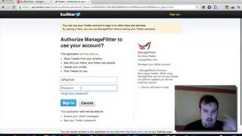 Post To Twitter from Google+ Using ManageFlitter