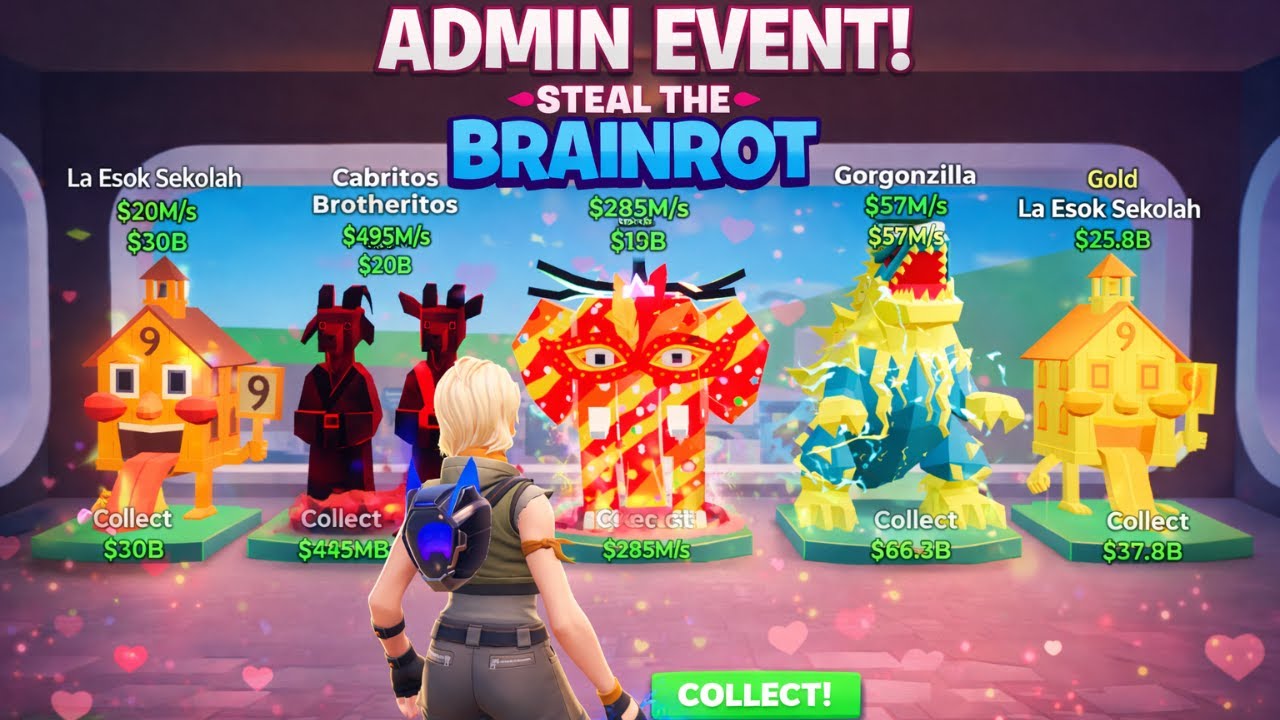 🚨 ADMIN ABUSE #3 🚨 + NEW EVENT in Fortnite Steal the Brainrot! NEW SECRET CODES (LIVE)