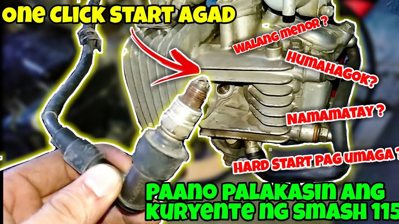 PAANO PALAKASIN ANG KURYENTE SA SPARKPLUG NG SMASH 115 | ONE CLICK START AGAD | MASTER MOTO BASIC