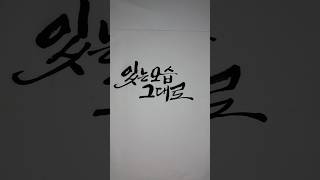 있는 모습그대로를 사랑하는~ #캘리그라피 #calligraphy #따라하기#손글씨