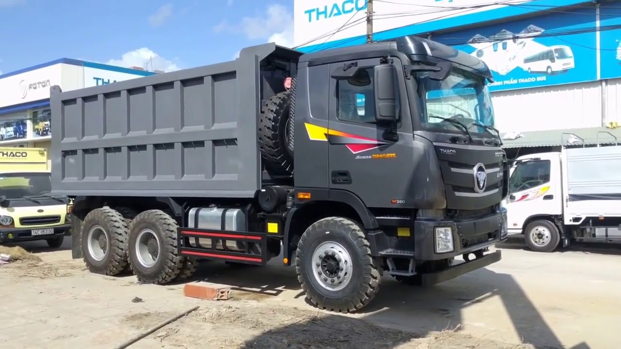 Xe 3 chân thaco D240GTL chạy than LH:0961096000 - YouTube