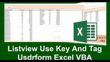 Listview Use Key And Tag Userform Excel VBA
