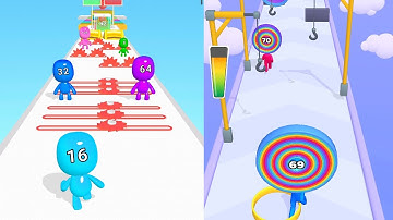 Runner Man 2048 VS Layer Man : ASMR Gameplay Walkthrough