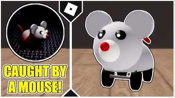 How to get "CAUGHT BY A MOUSE" BADGE + MOUSE TRAP MORPH in THE PIGGY BATTLE & APRP! [ROBLOX]