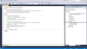 JavaScript Reporting Tool: Loading Report Template from Visual Studio - [Shot on version 2015.2]