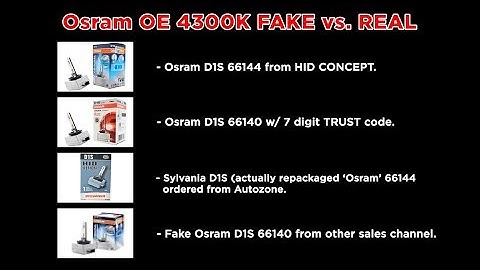 OSRAM (SYLVANIA) OEM D1S BULB - IN-Depth comparison on FAKE vs. REAL
