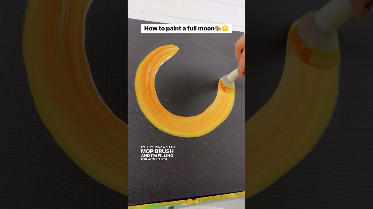 [клип] Простой трюк с полнолунием! 🎨🌕 #советыпорисованию #как #полнолуние #акриловаяживопись #сде...