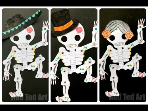 Day of the Dead Puppet DIY Easy Paper Puppet Templates Sugar Skull DIYs