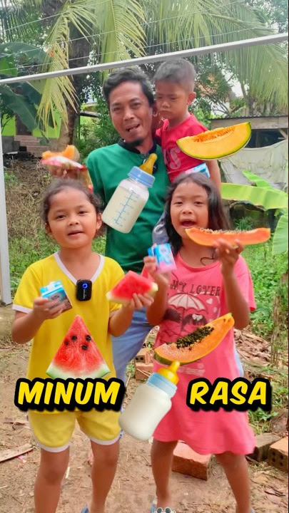 MINUM SUSU RASA MELON, RASA PEPAYA, RASA SEMANGKA. ENAK SUSUNYA MAMA