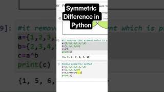 Unlock Python Sets Symmetric Difference Tutorial! #python #ai