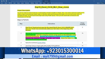 Exp19_Excel_Ch10_ML1_Dow_Jones  Excel Chapter 10 Mid-Level 1 - Dow Jones