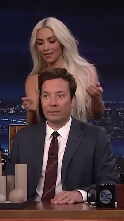 #KimKardashian gives Jimmy a face massage with her new #SKKN products 😂 #shorts