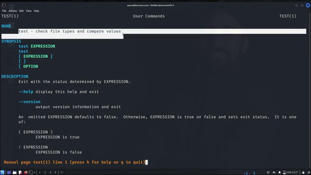Shell Script tutorials - 27 - How to Use If With [ (Square brackets ...