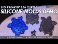 Big freakin sea turtle silicone molds demo  sea turtle dish  art molds