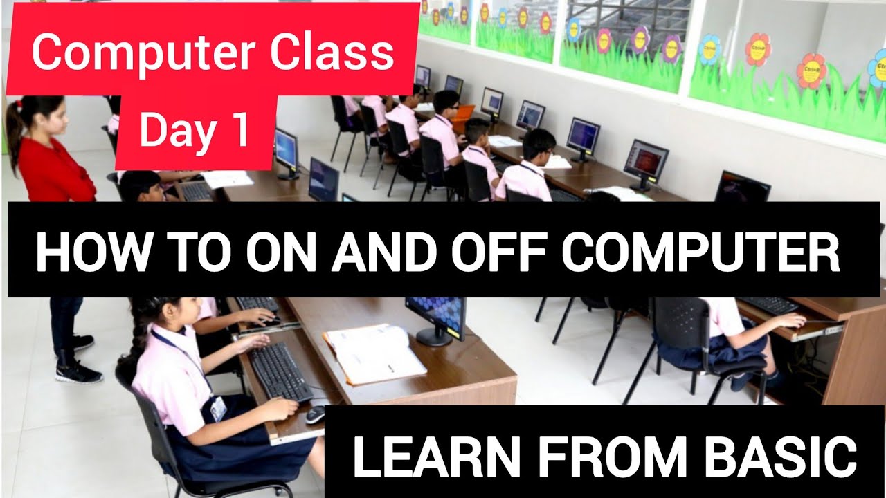 How to On Computer// What are the parts name of Computer// Class 1.# ...