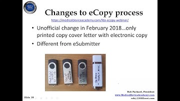 Changes to the FDA eCopy Submission Process
