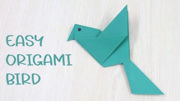 How to Make an Easy Origami Bird - Paper Bird instructions for Beginner