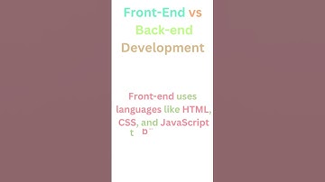 Front-End vs Back-End Development #programming #coding #shorts #webdevelopment #javascript #frontend