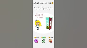 Braindom Level 95 Thanks for identifying the right key, but, this is too big for this keyhole.