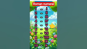 Roman numerals।। 1 to 10 Roman numbers ।।123  #letslearnmore  #shortvideo