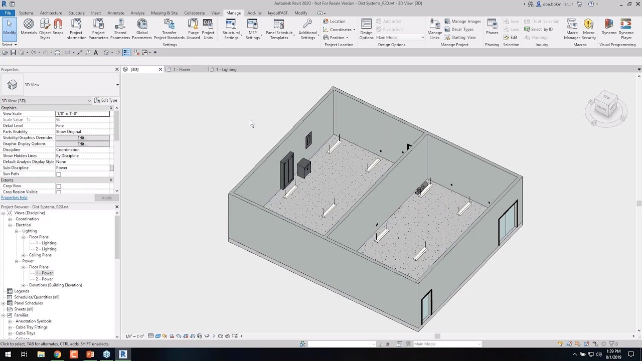 Electrical Systems and LayoutFAST, in Revit V912 - YouTube